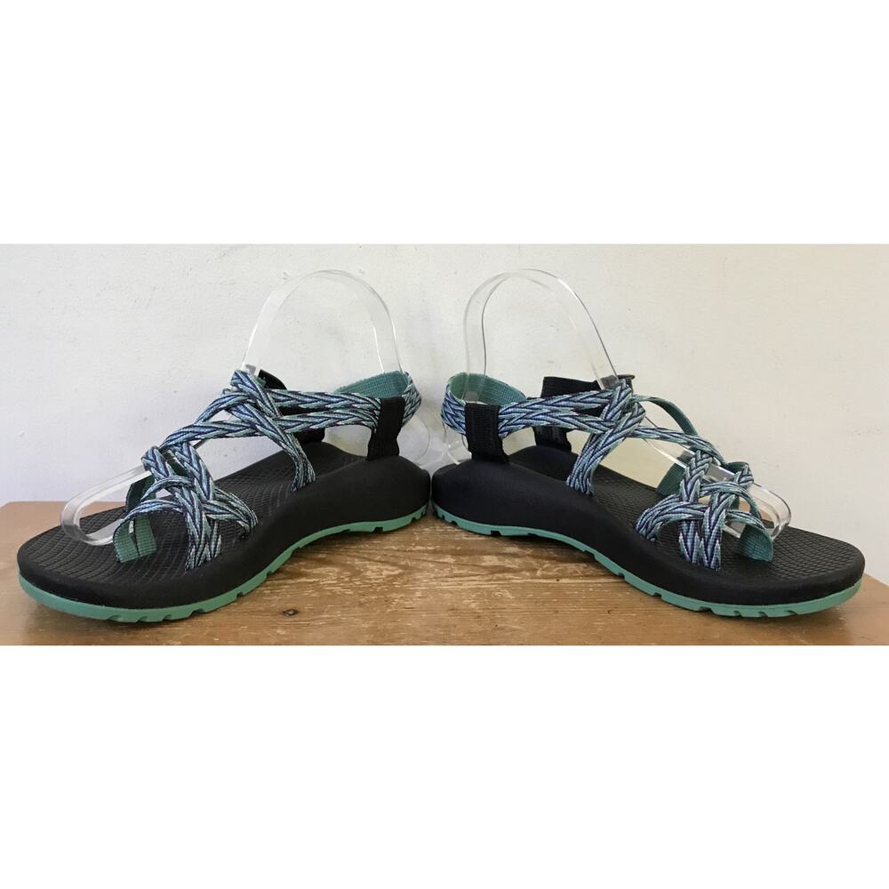 Chaco ZX/1 Cloud Sport Blue Green Strap Womens Teal Turquoise Aqua Sandals 7 - Picture 3 of 7